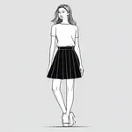 pleated black skirt image